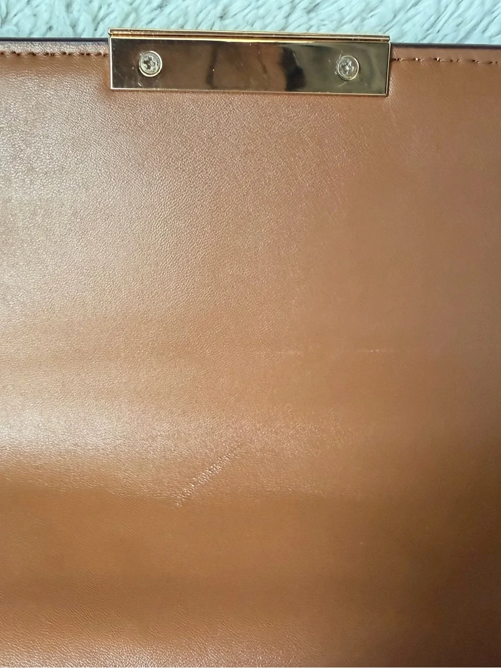 Michael Kors Brown Logo Crossbody with Gold Chain